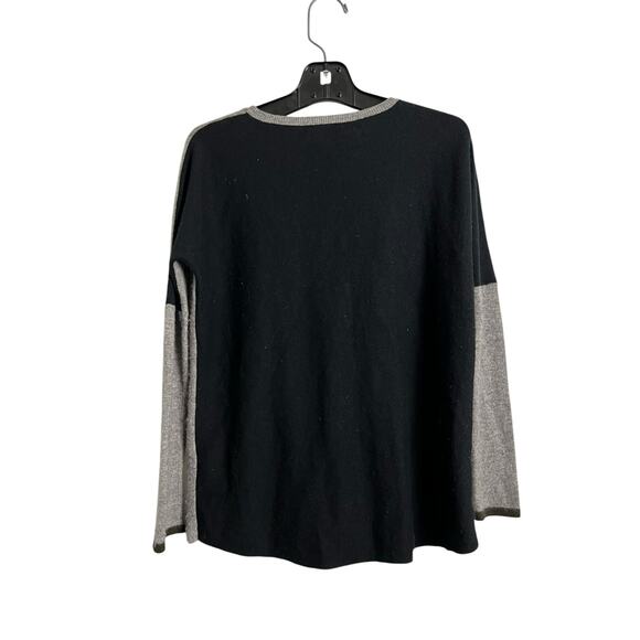 Vince Cashmere Sweater Xs Black Gray Soft Comfy Cozy Twee Casual - Picture 7 of 7